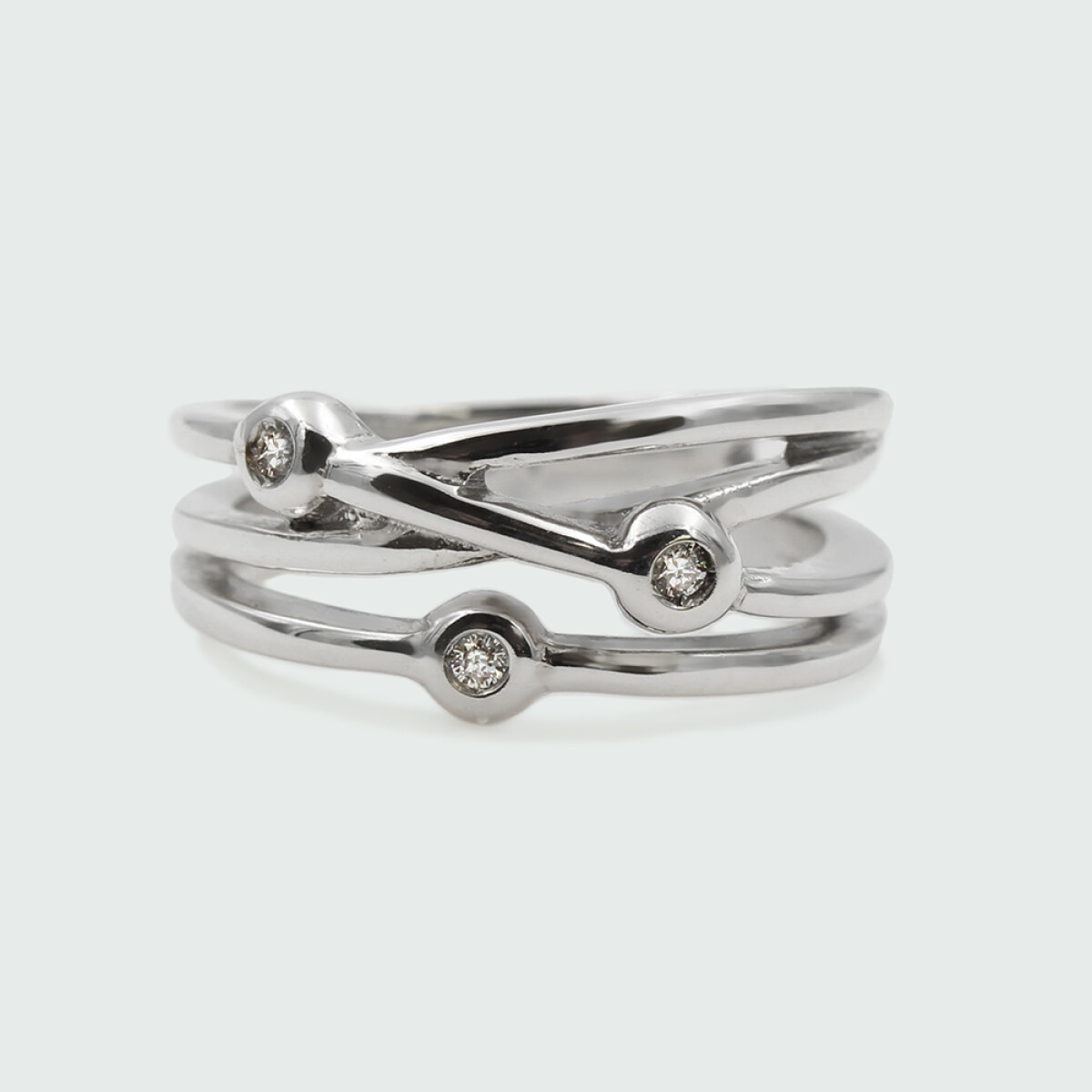 Anillo Angelonia de plata 925 con brillantes 
