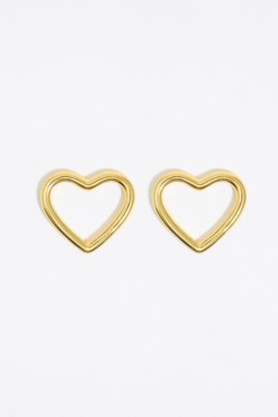 PENDIENTES CORAZÓN GRANDE Oro