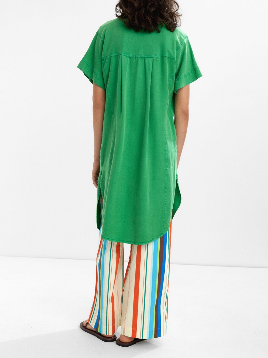 Vestido Camisero 100% Lyocell verde