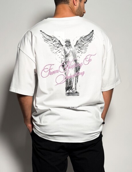 Remera oversize con estampas Iker Blanco