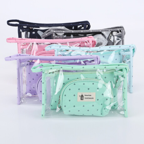 Necessaire 3 Estuches Natural Style Gris
