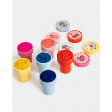 Set De Sellos ''stitch Capybara'' Combinacion Multicolor