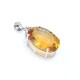 Colagante oro 14k blanco , citrino y brillantes Colagante oro 14k blanco , citrino y brillantes