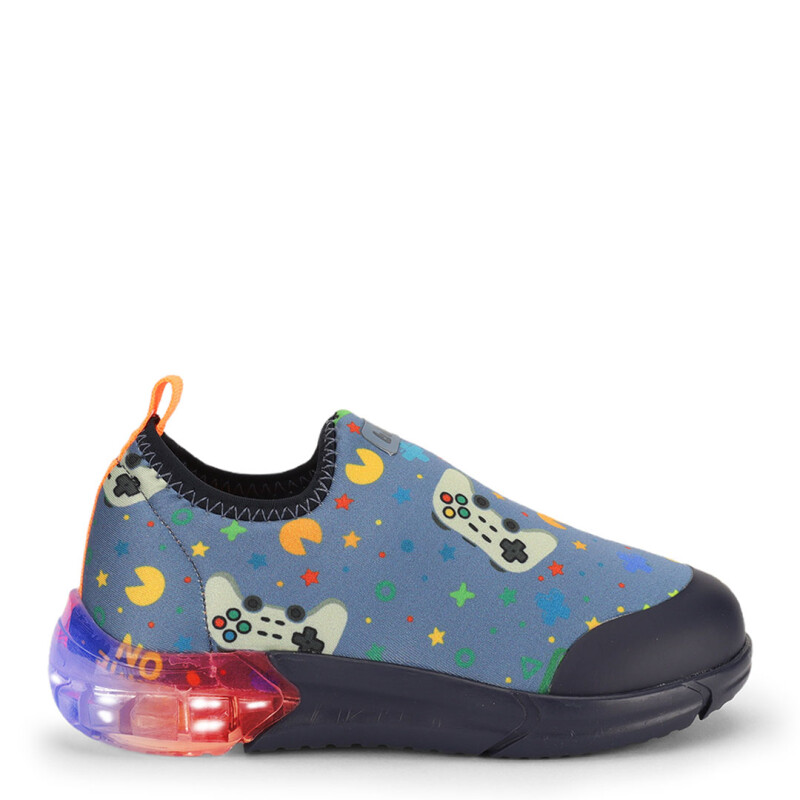 Championes de Niño Bibi Space Luces Azul Jean