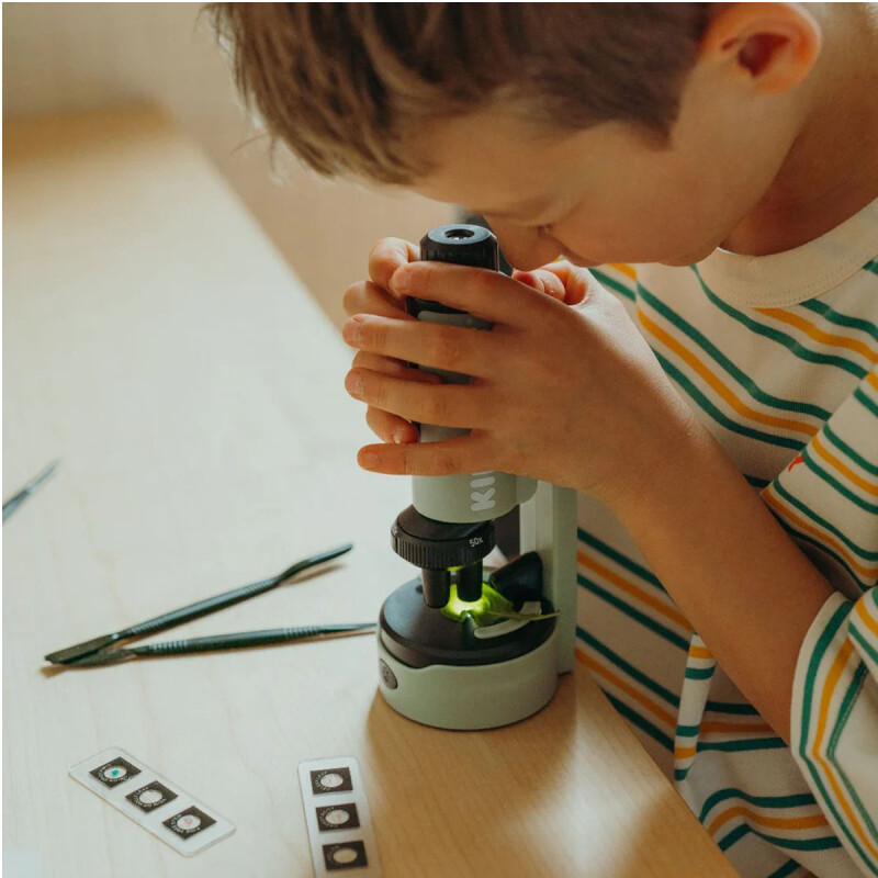 Microscopio portátil con luz Kidymicroscope Kidywolf Verde