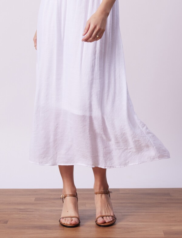 Vestido Maxi Capas BLANCO