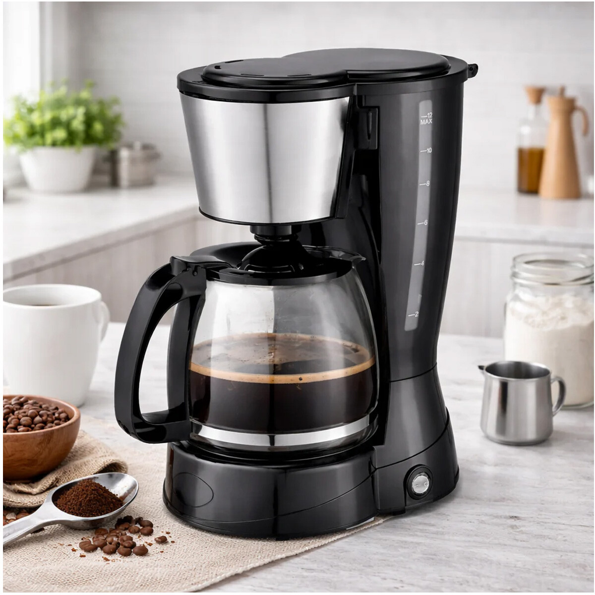 CAFETERA KASSEL 12 TAZAS INOX ANTI GOTEO 