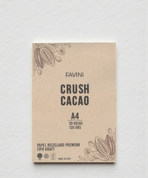 Cacao a4/20 - bloc c/20 h. Papel favini crush a4 120grs., cacao Cacao a4/20 - bloc c/20 h. Papel favini crush a4 120grs., cacao