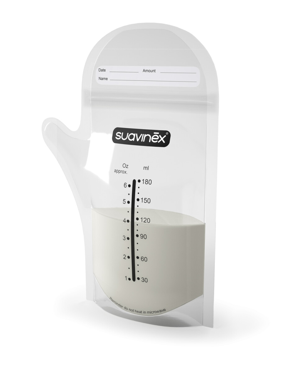 Set X 25 bolsas de almacenamiento Suavinex para leche materna 