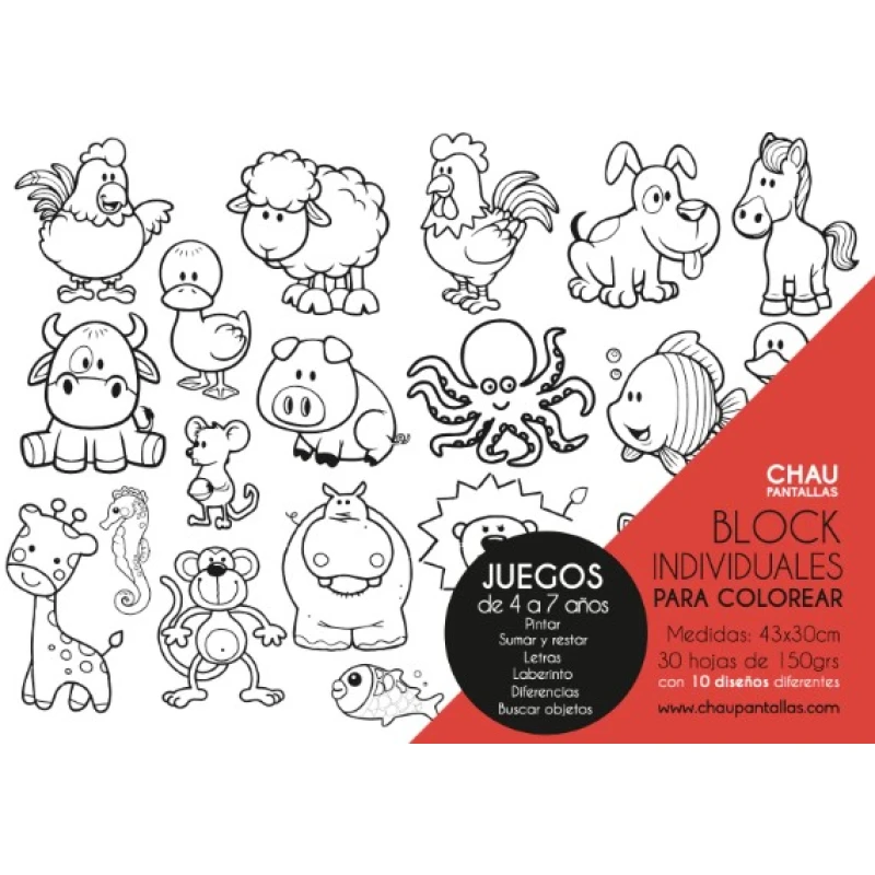 Block individuales Juegos -Chaupantallas Block Individuales Juegos -chaupantallas