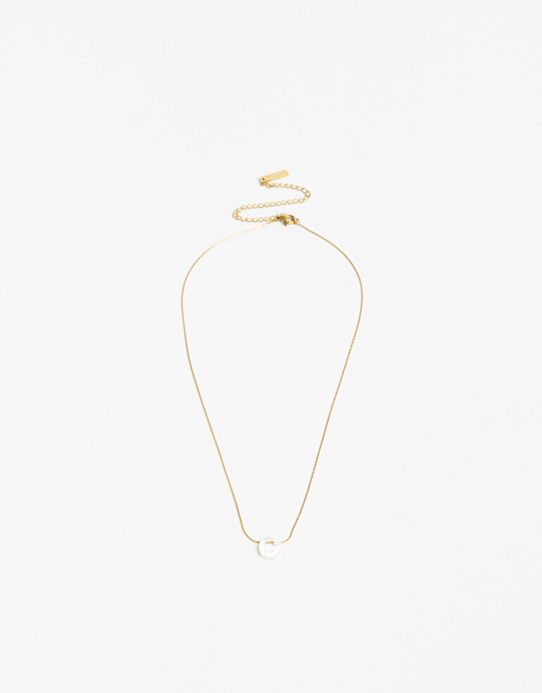 Cadena Corta con Dije Perlas Cadena Corta Con Dije C, Acero - Dorado