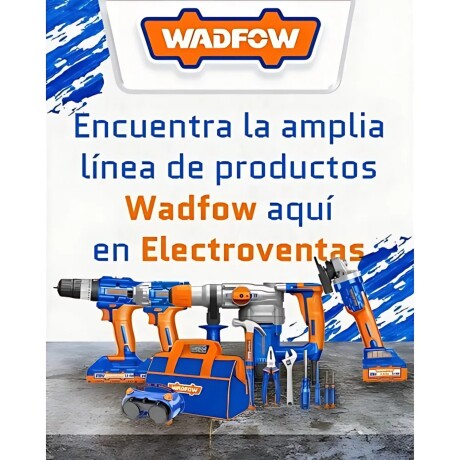 Taladro atornillador Wadfow inalámbrico con percutor + 2 baterías 20V 10mm Azul