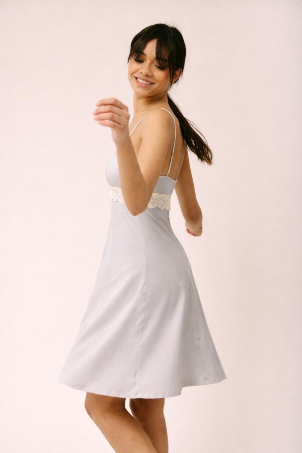 Camisón Avelina [CB11] Algodón Gris Melange