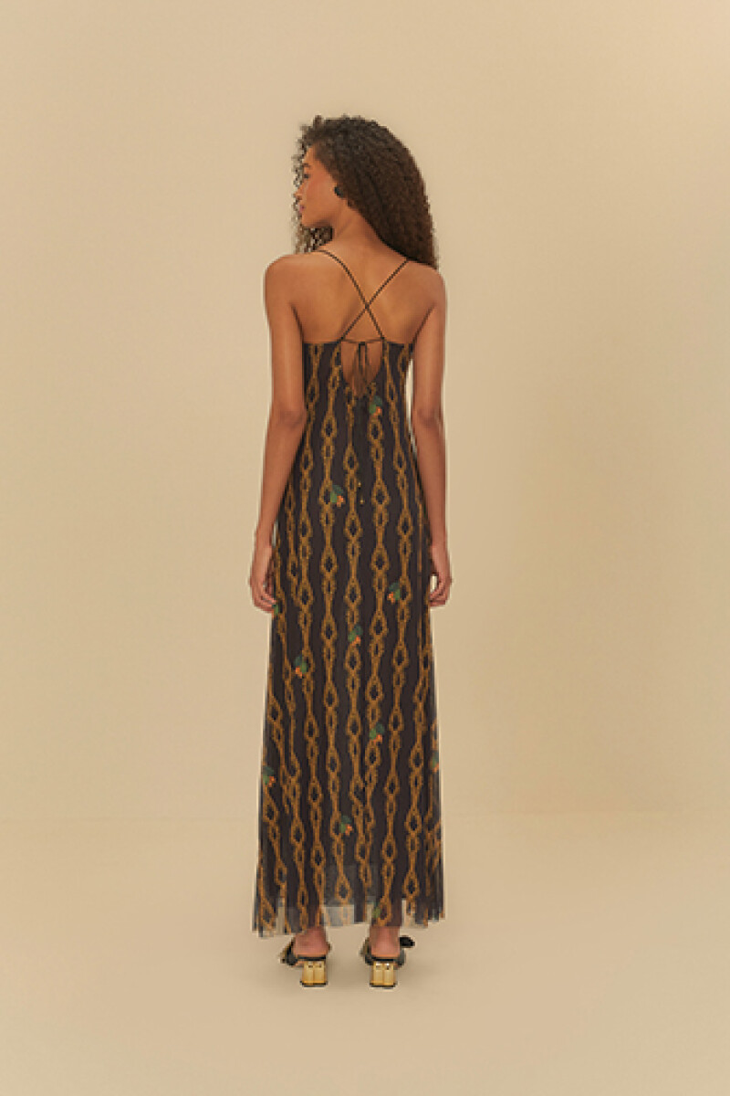 VESTIDO CADENAS Negro