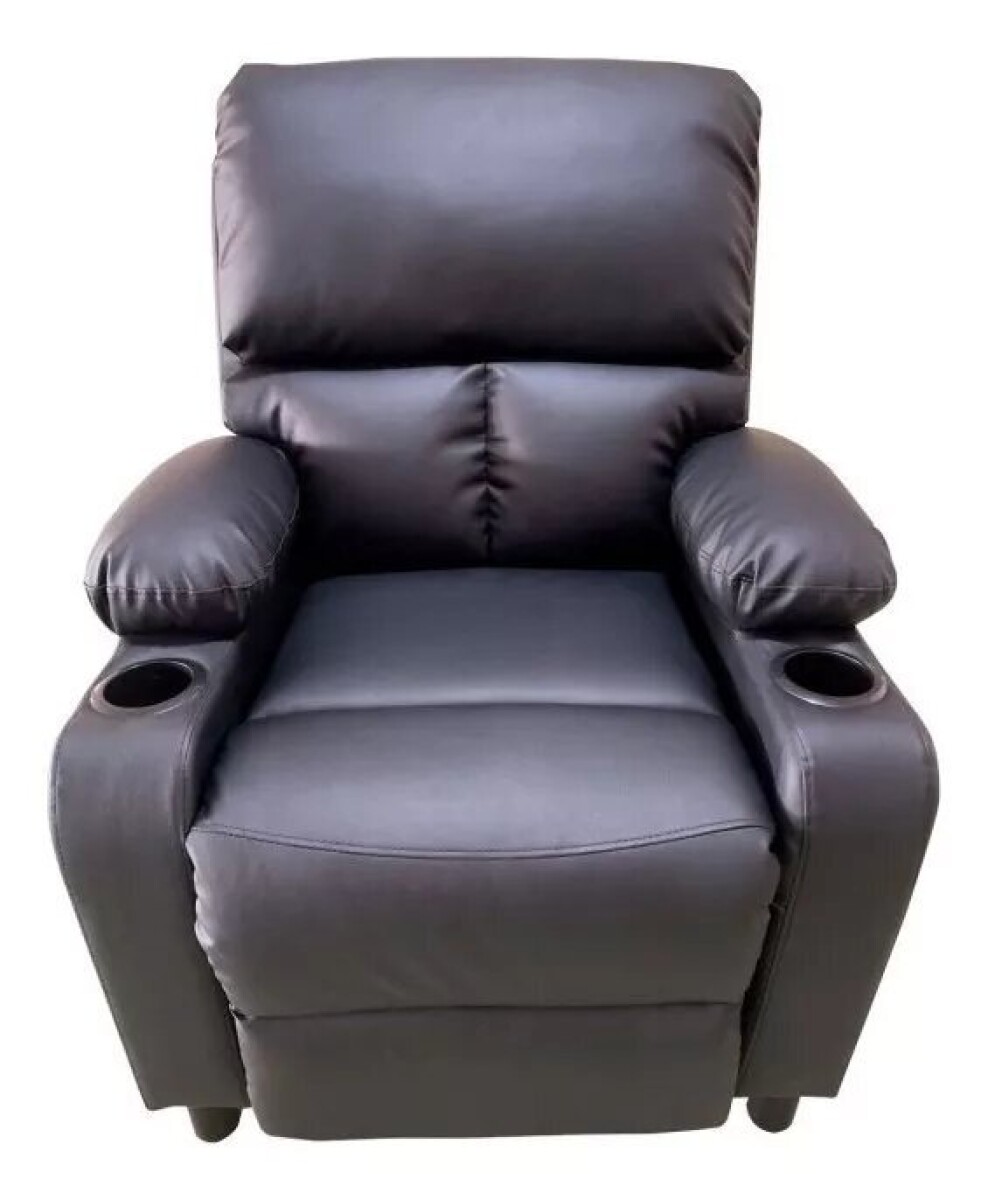 Poltrona RECLINABLE Con Posa Vasos color NEGRO 