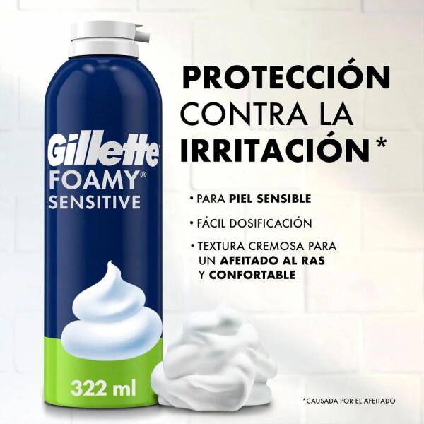 Espuma de Afeitar Foamy Sensitive para Piel Sensible 312 g - Gillette Espuma de Afeitar Foamy Sensitive para Piel Sensible 312 g - Gillette