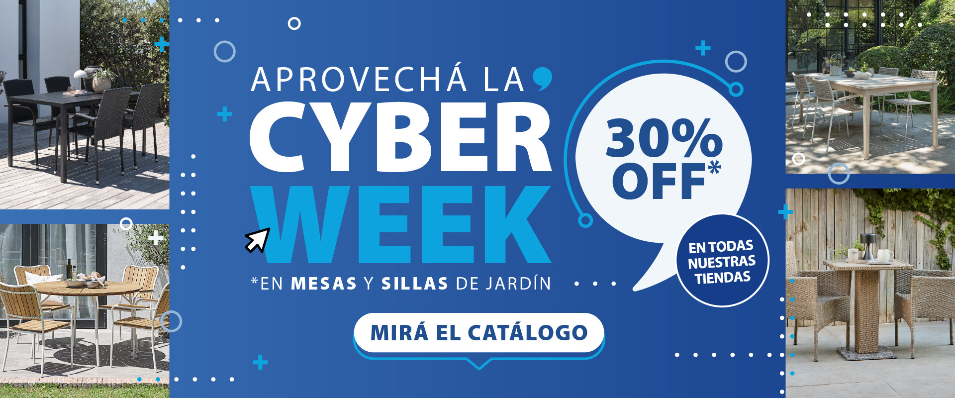 CW - Mesas y Sillas de jardín 30% OFF