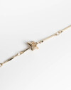 Cadena Corta con Dije Strass Collar Cadena Con Cubic - Dorado