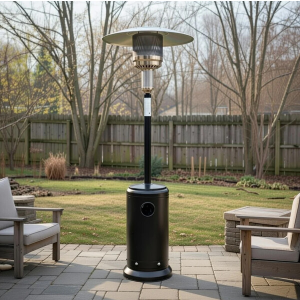 Estufa De Patio Kassel Ks-eps37 Hongo 37500 Btu ESTUFA DE PATIO NEGRA KASSEL KS-EPS37
