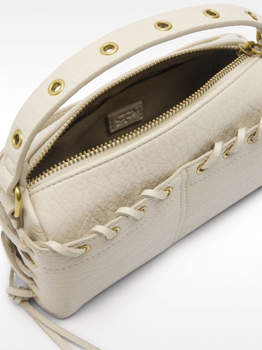 Bolso De Mano Trenzado Con Bandolera crudo