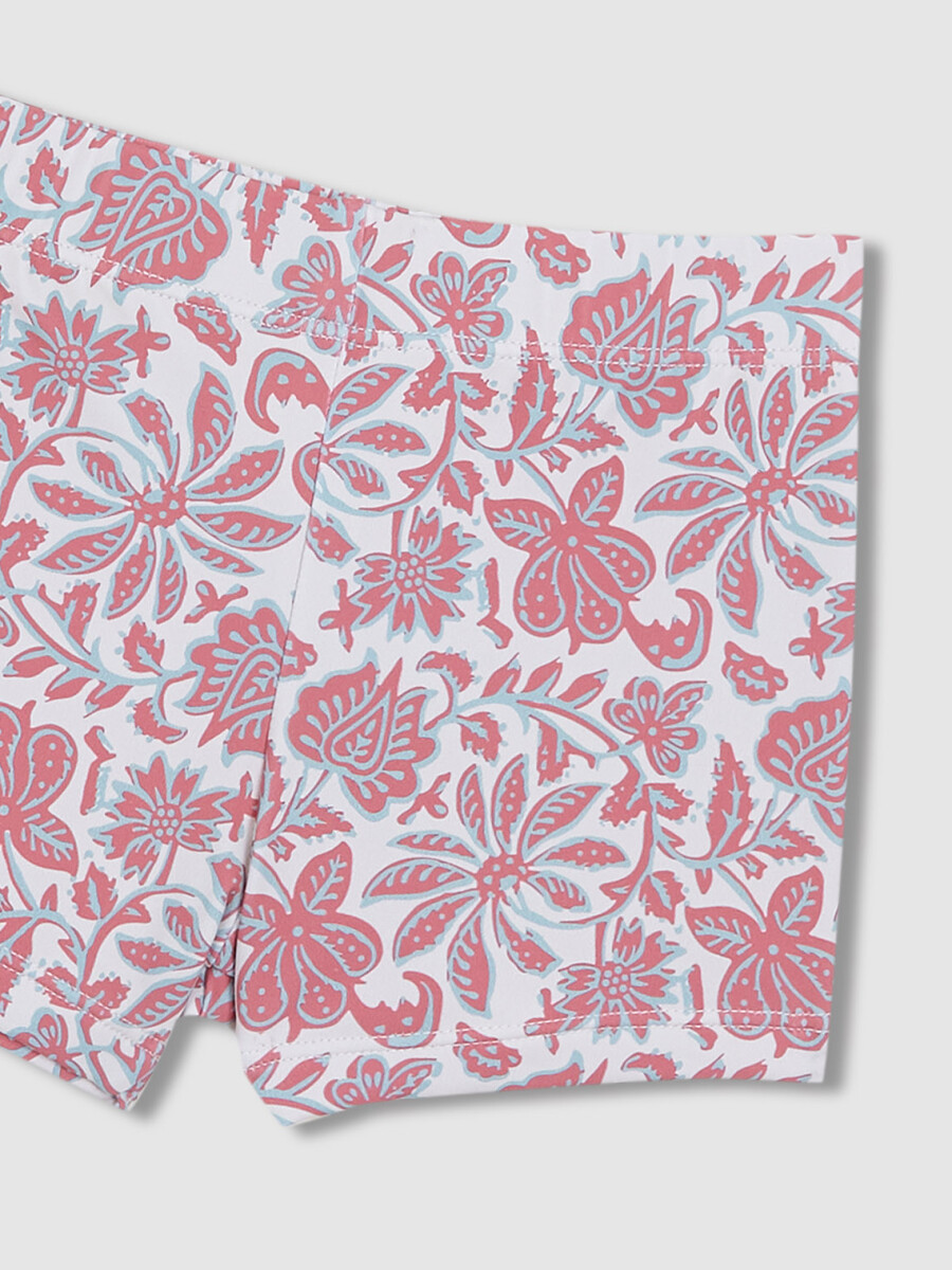 Bañador Estampado Flor India Gris