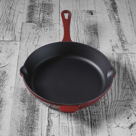 Sartén Redonda De Hierro Fundido 10'' Rojo Cardenal