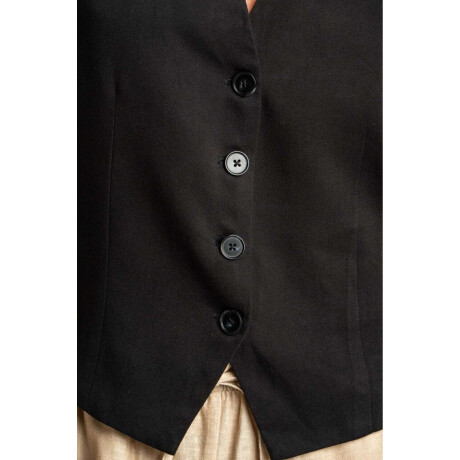 Chaleco Lino Negro