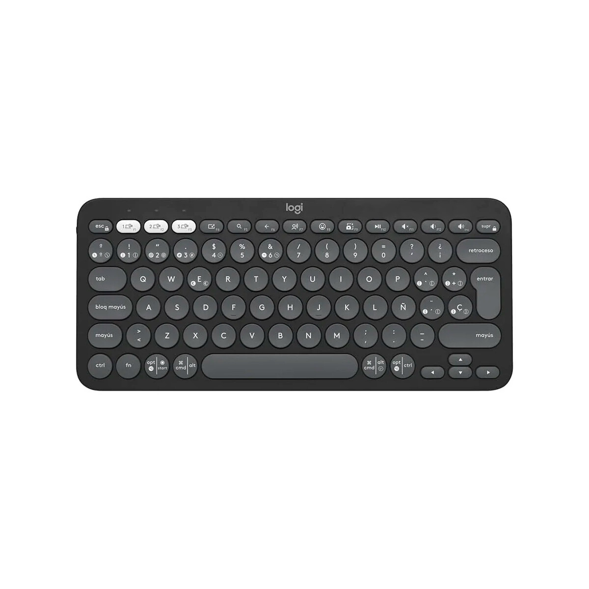Teclado inalámbrico Bluetooth Logitech K380S Keys 2 Negro 