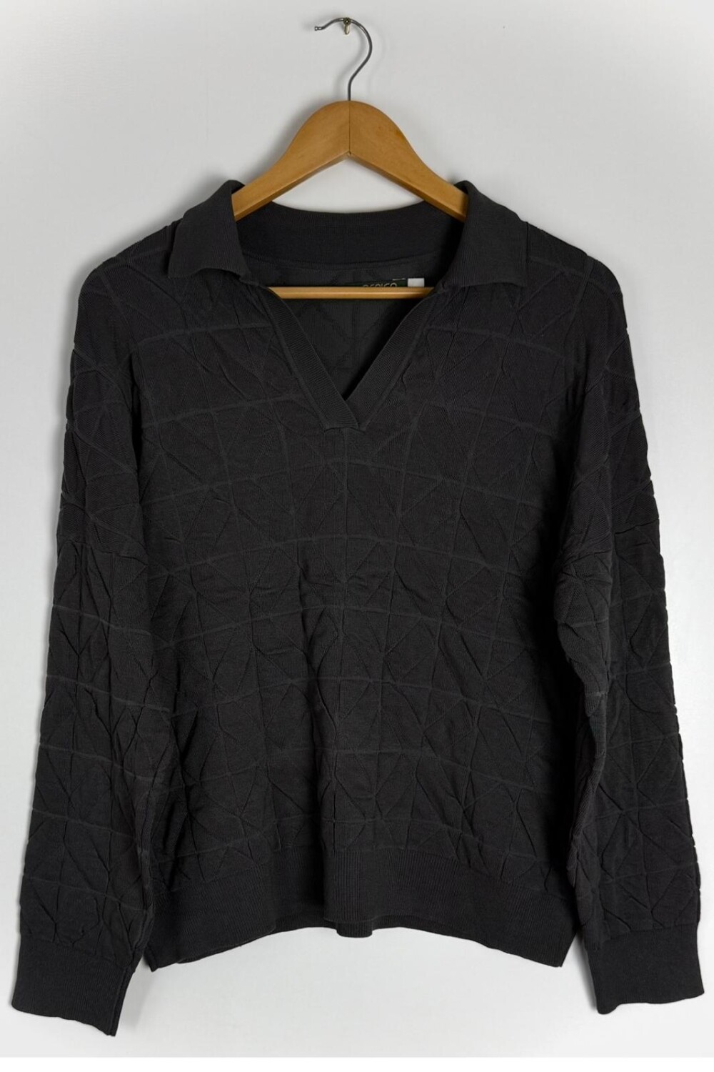 SWEATER C/VISCOSA IRON NEGRO