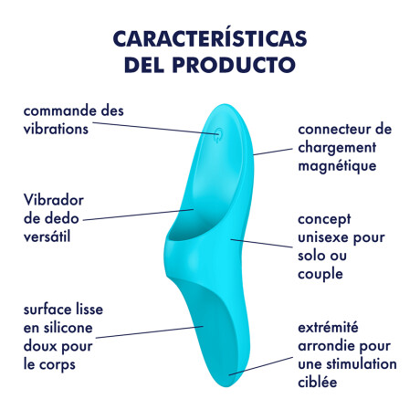 Satisfyer Teaser Vibrador para Dedo Celeste