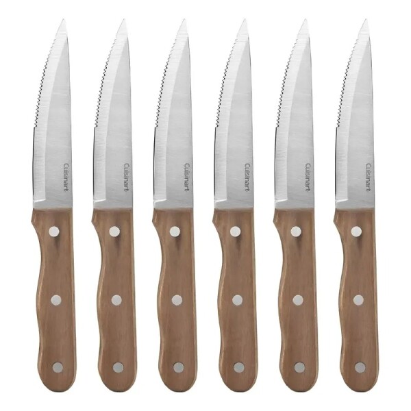 Juego de 6 cuchillos mango nogal Cuisinart Juego de 6 cuchillos mango nogal Cuisinart