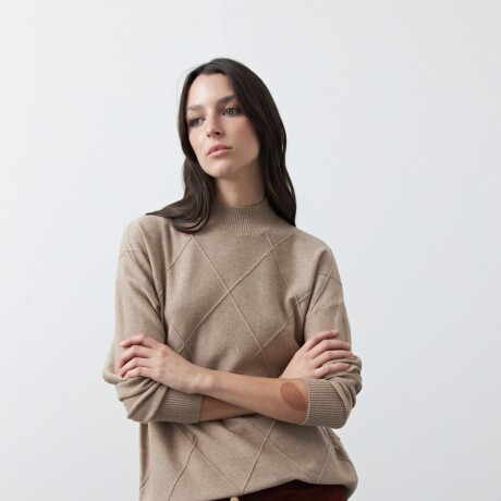 POLERA JAVAIOLA Beige Melange