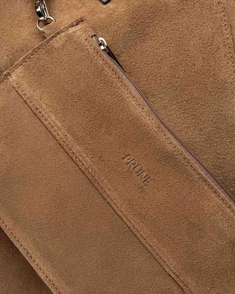 Bolso The Shopping en cuero gamuza Marron