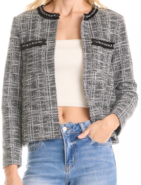 Chaqueta Tweed NEGRO/BLANCO