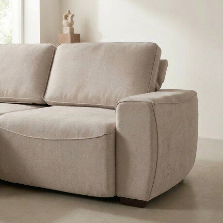 Sofá Adan (Retráctil) - Tela Microfibra - 2 módulos 12072 (Beige)