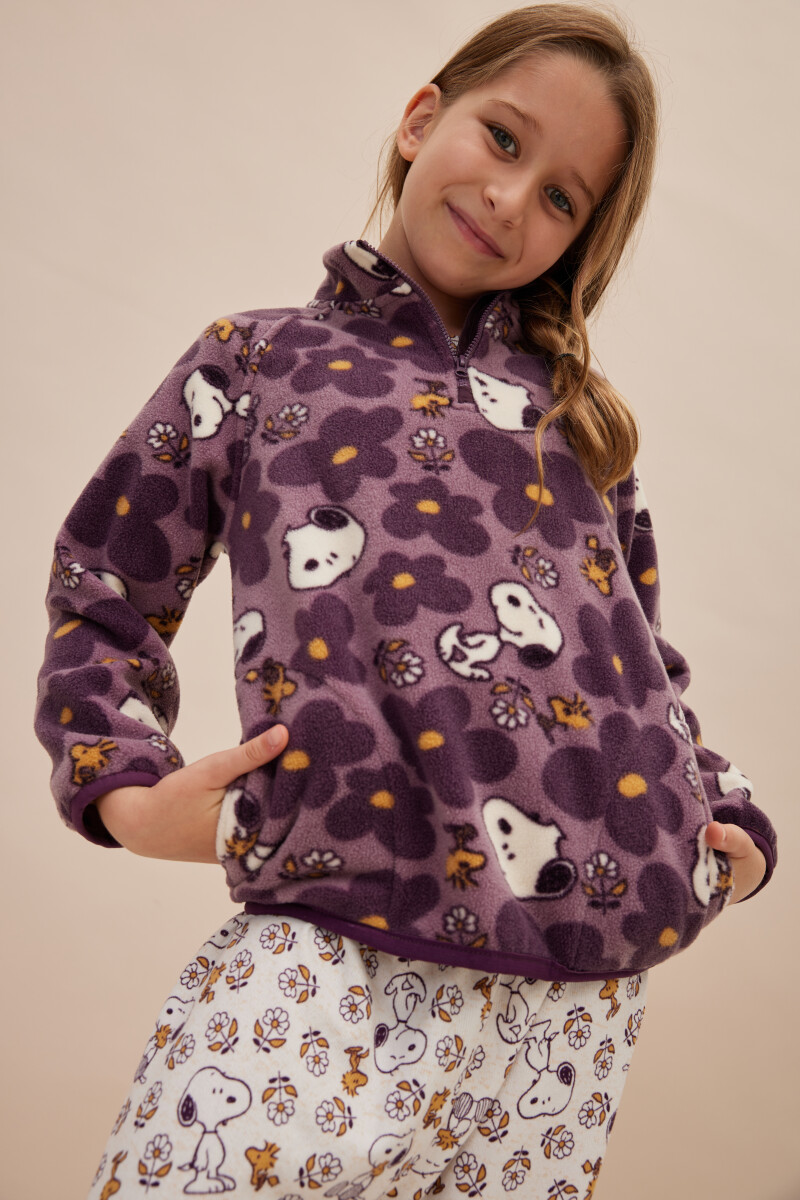 Peanuts polar buzo - Lila 