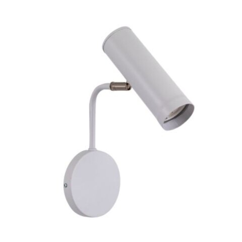 APLIQUE CON BASE REDONDA C/ CABEZAL TUBO METALICO 1L GU10 BLANCO APLIQUE CON BASE REDONDA C/ CABEZAL TUBO METALICO 1L GU10 BLANCO