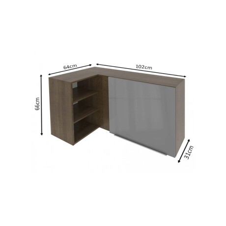 AEREO 102 CM MDP GRIS LUX
