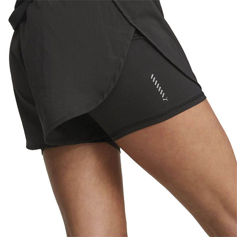 Short Puma Run Favorite Woven de Mujer - 523181 01 Negro