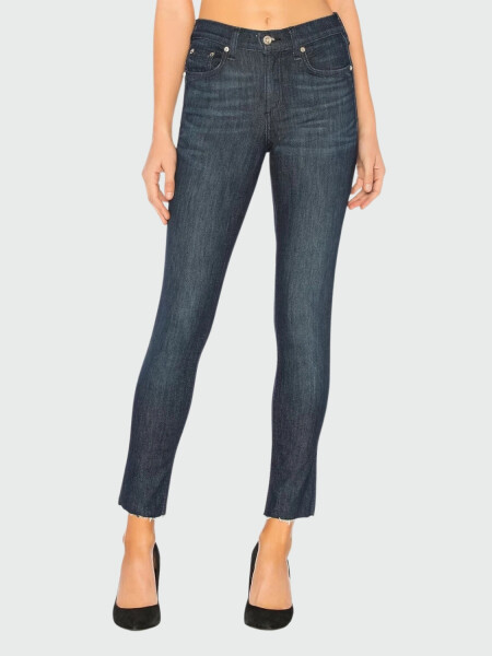Jean elastizado con bolsillos, Tonal Rive Azul