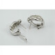 Caravanas Oro Blanco 18K Y Brillantes. C Caravanas Oro Blanco 18K Y Brillantes. C