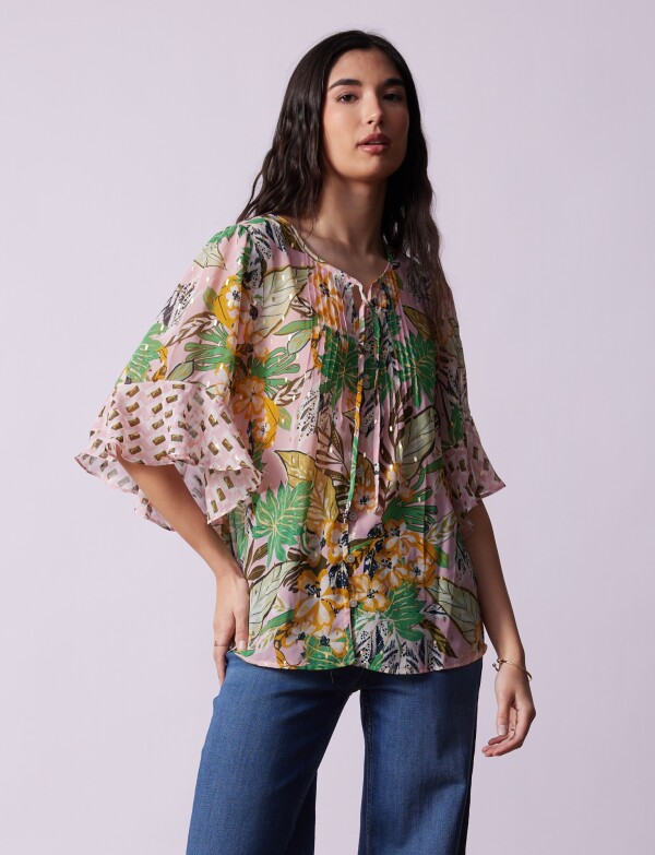 Blusa Cordel Printed MULTI/ROSA