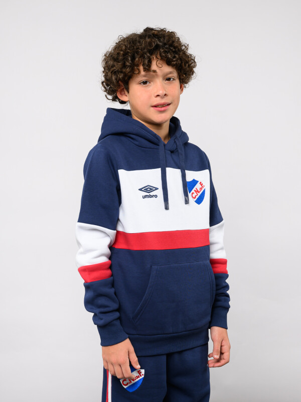 Canguro Hoodie Grav Nacional Junior Azul Marino, Blanco, Rojo