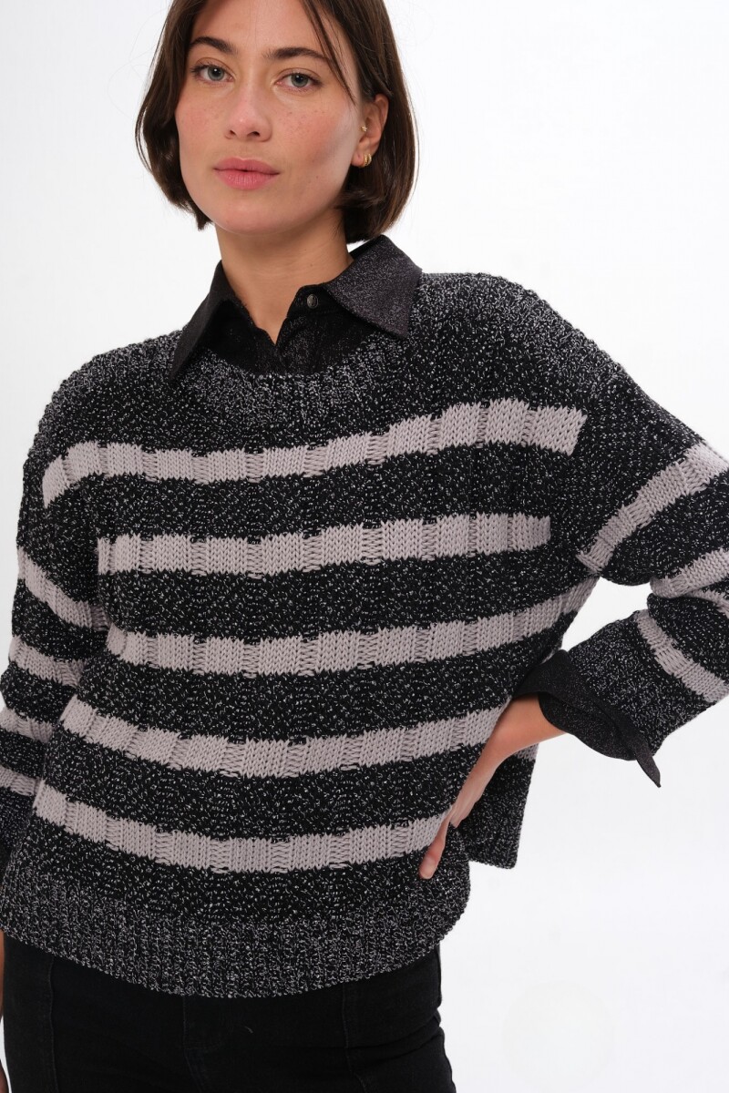 Sweater Serena Negro/Gris
