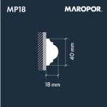 Moldura de poliestireno MP18 Maropor Moldura de poliestireno MP18 Maropor