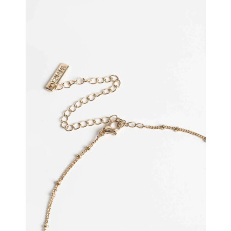 Collar Corto Multicharms Con Cubic Dorado