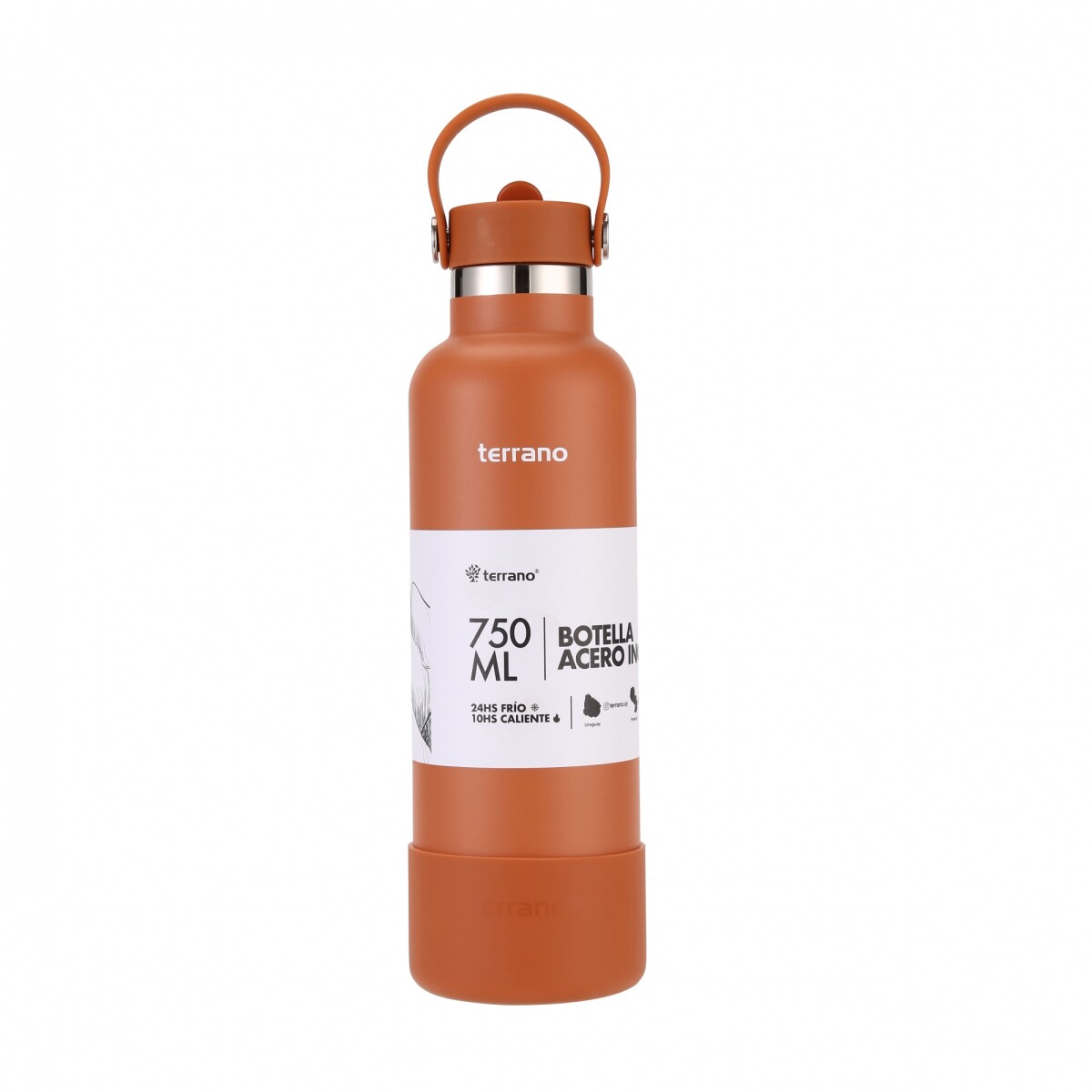 Botella Térmica con Pico 750mL. - Terracota 