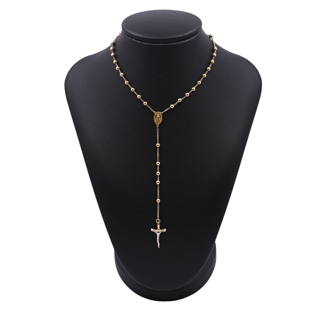 Rosario oro 18k 2 tonos con virgen milagrosa. Rosario oro 18k 2 tonos con virgen milagrosa.