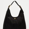 Bolso Raw en efecto gamuza Negro
