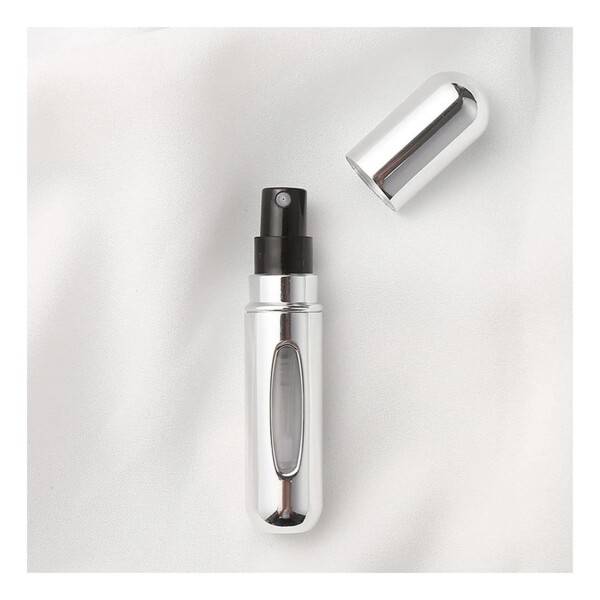Frasco Mini Botella Recargable De Perfume Portátil X 5 Variante Color Plateado